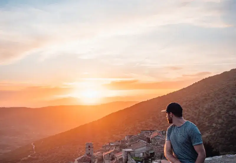 Shot of Benoit Chamberland in italy