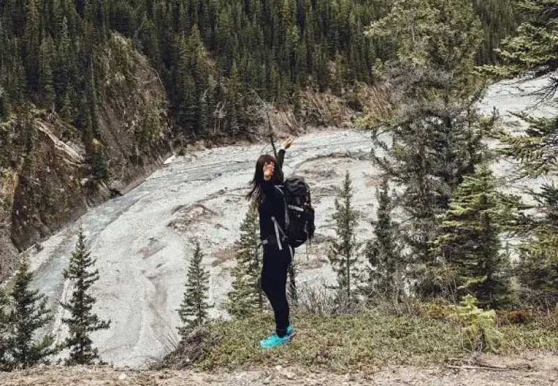 Portrait of Janick Biron hiking